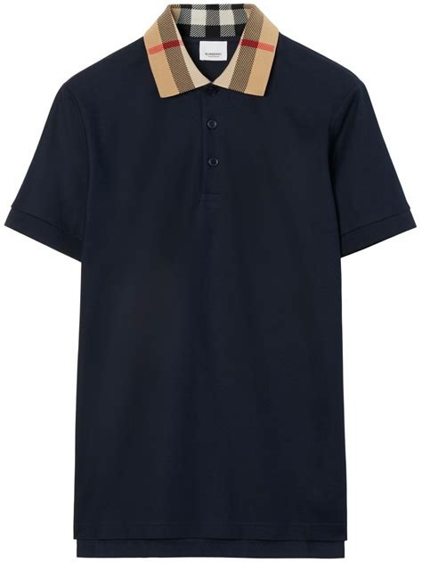 burberry poloshirt|BURBERRY Checked Cotton